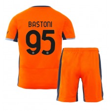 Inter Milan Alessandro Bastoni #95 Tredjedraktsett Barn 2023-24 Kortermet (+ korte bukser)